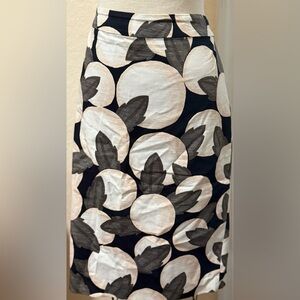 Ann Taylor Orange Blossom Pencil Skirt Size 14 Casual Pencil Office Floral